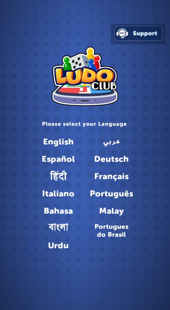 ludo club game support languages